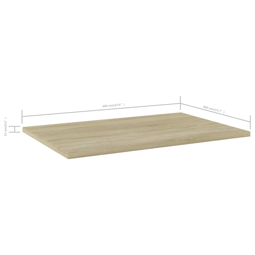 NNEVL Bookshelf Boards 4 pcs Sonoma Oak 60x40x1.5 cm Chipboard-3