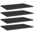 NNEVL Bookshelf Boards 4 pcs High Gloss Black 60x40x1.5 cm Chipboard-0