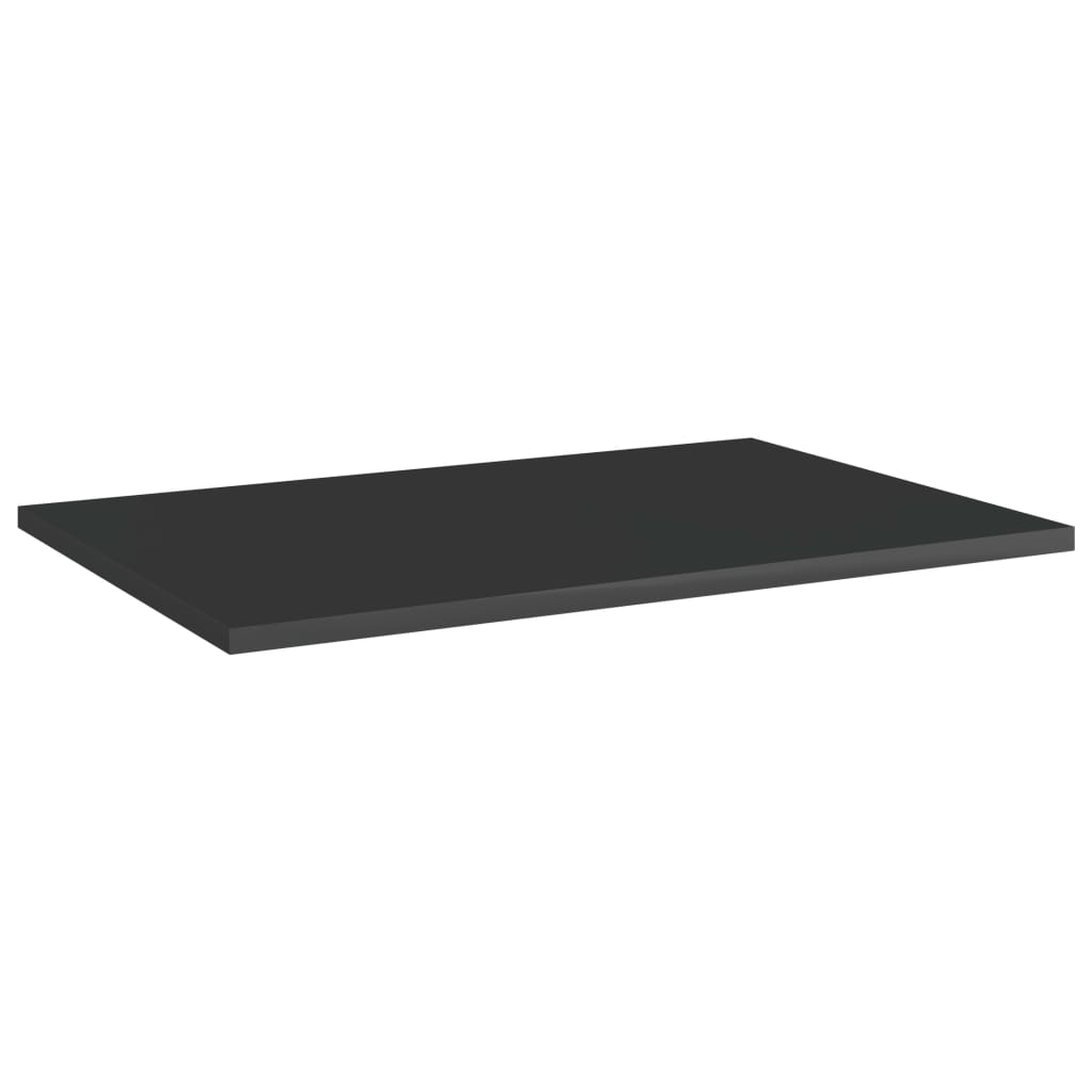 NNEVL Bookshelf Boards 4 pcs High Gloss Black 60x40x1.5 cm Chipboard-1