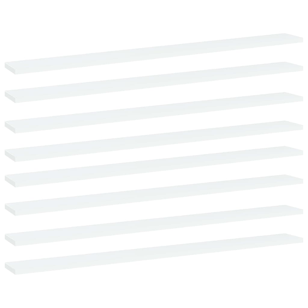 NNEVL Bookshelf Boards 8 pcs White 100x10x1.5 cm Chipboard