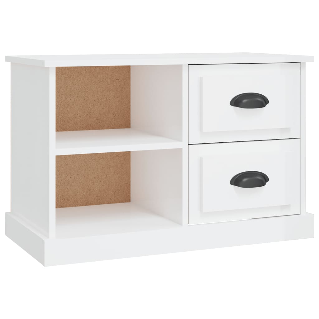 NNEVL TV Cabinet High Gloss White 73x35.5x47.5 cm Engineered Wood-1