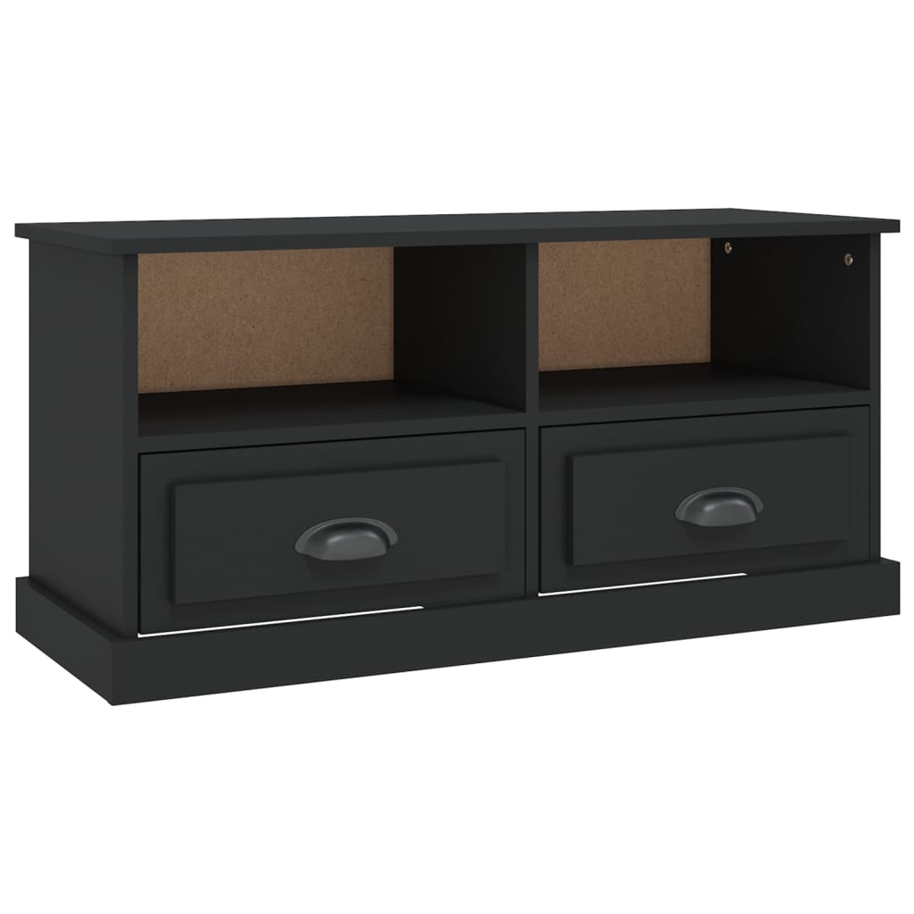 NNEVL TV Cabinet Black 93x35.5x45 cm Engineered Wood-1