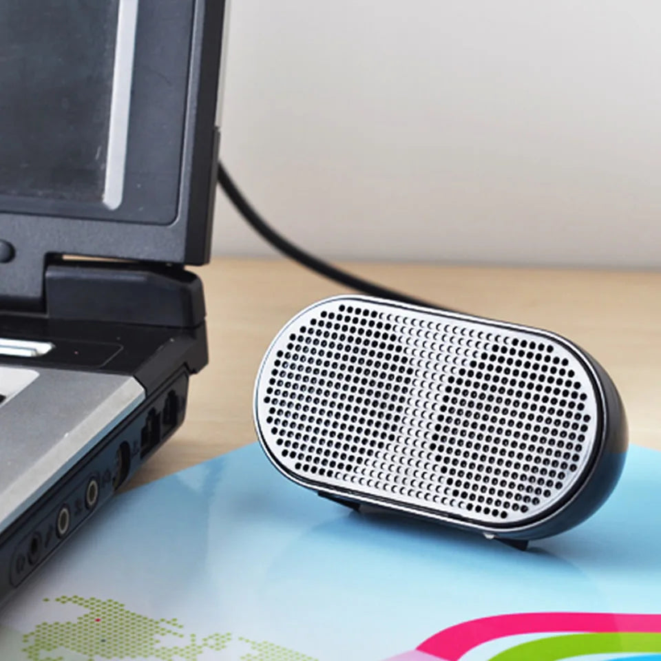 Portable USB Mini Speaker Stereo for PC & PS4 (Black)-3