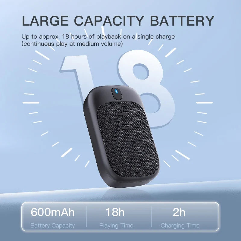 NNEOBA Portable Mini Bluetooth Speaker with Waterproof (Black)-3
