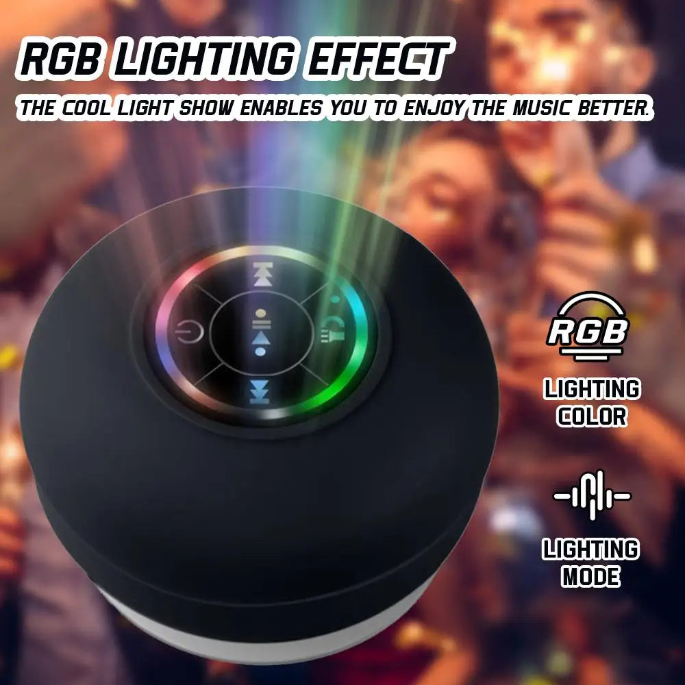 NNEOBA Bluetooth Mini Speaker with LED Lights Black-4