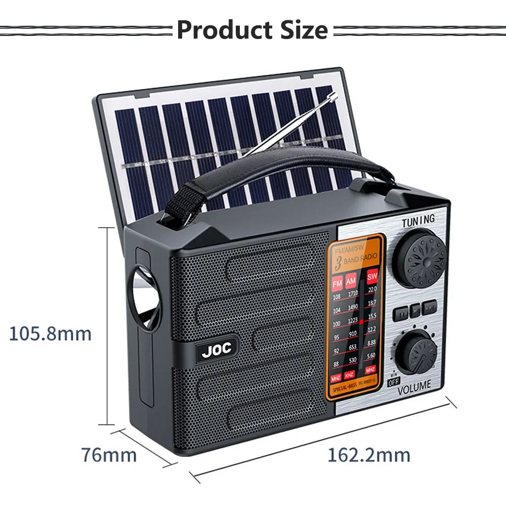 NNEOBA Rechargeable High-Sensitivity Radio Black