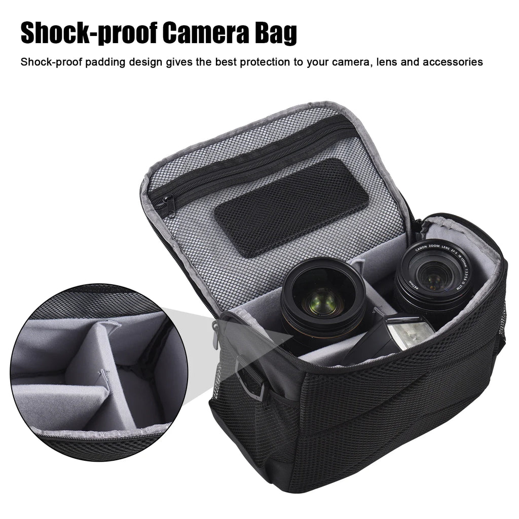 NNEOBA Camera Shoulder Bag Travel Case Black