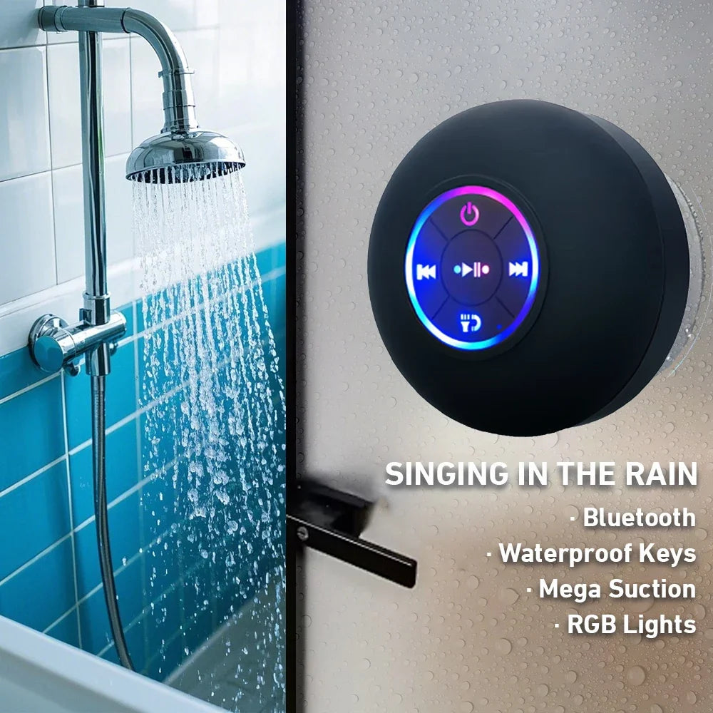 NNEOBA Bluetooth Mini Speaker with LED Lights Black-1