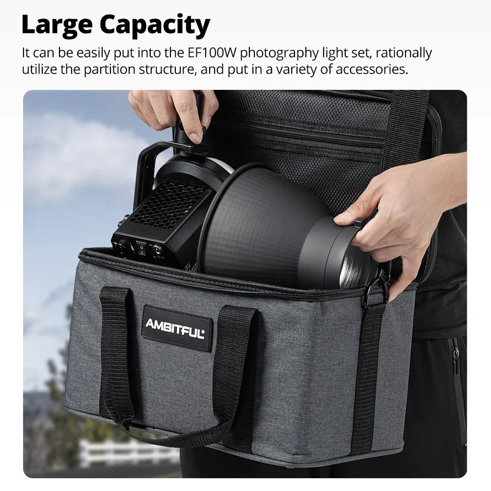 NNEOBA Studio Flash Video Camera Shoulder Bag Grey