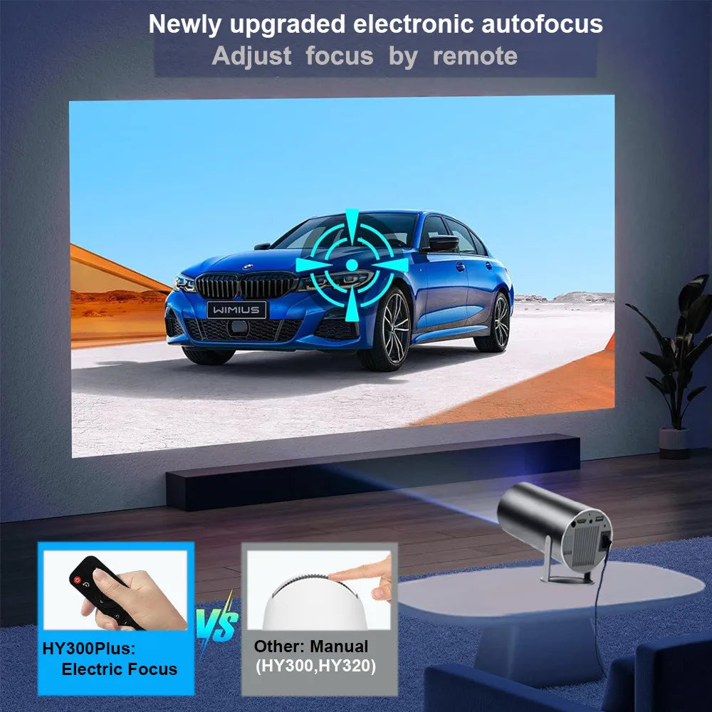NNEOBA HD 4K-Supported Android LED Projector Black-4