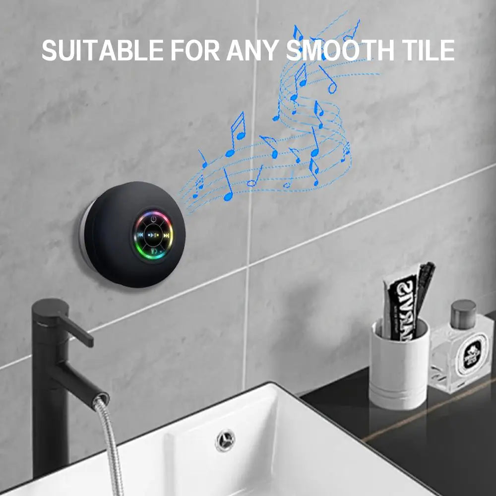 NNEOBA Bluetooth Mini Speaker with LED Lights Black-2
