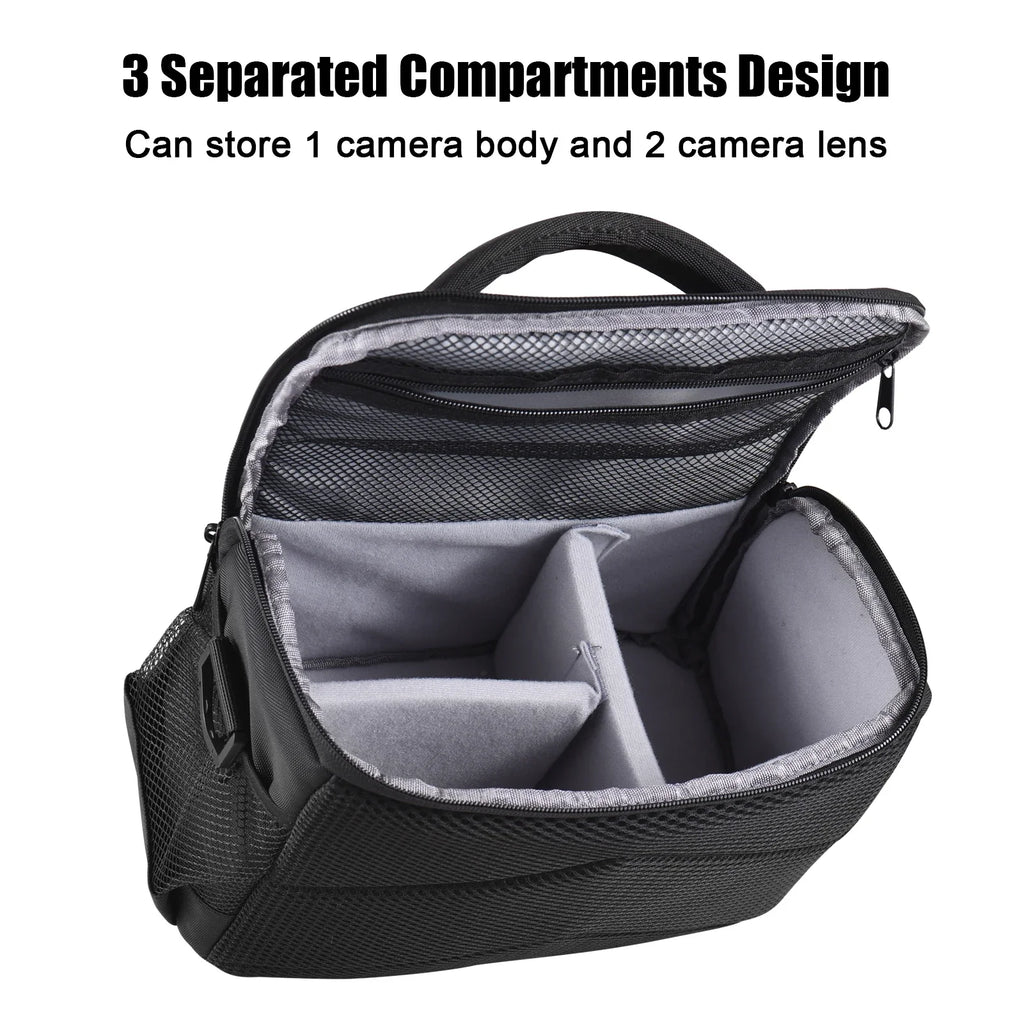 NNEOBA Camera Shoulder Bag Travel Case Black
