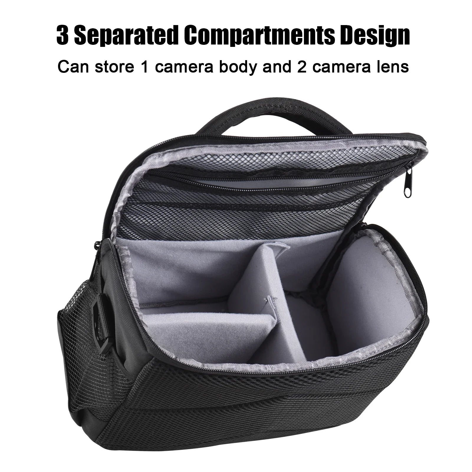 NNEOBA Camera Shoulder Bag Travel Case Black