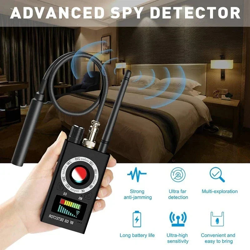 NNEOBA Portable Multi-Function RF Signal Detector – Wireless Camera, GPS & RF Signal Scanner