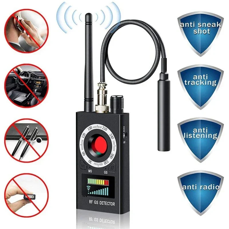 NNEOBA Portable Multi-Function RF Signal Detector – Wireless Camera, GPS & RF Signal Scanner
