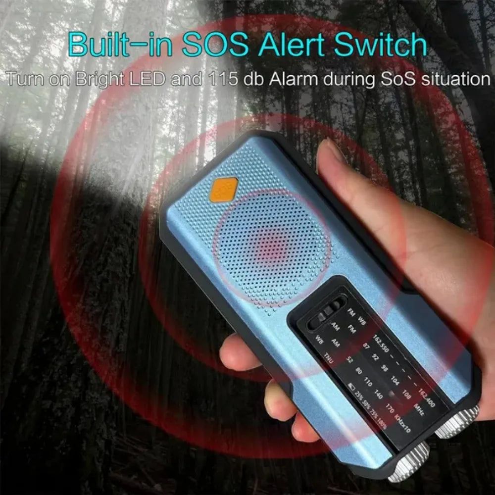 NNEOBA 2000mAh Weather Emergency Radio Blue