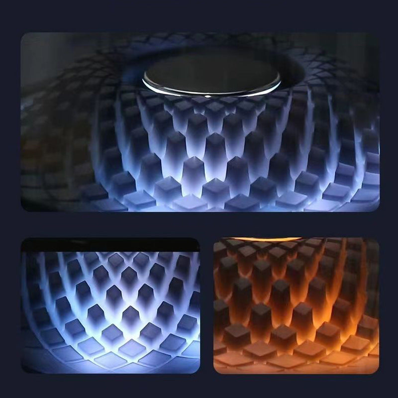NNEDSZ LP90 Black 360° Bluetooth Home Theater Speaker With One Microphone - LED Light Effect, 120W Surround Sound