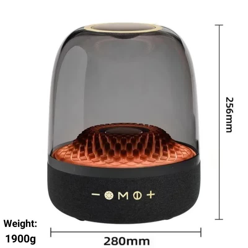 NNEDSZ LP90 Black 360° Bluetooth Home Theater Speaker With One Microphone - LED Light Effect, 120W Surround Sound